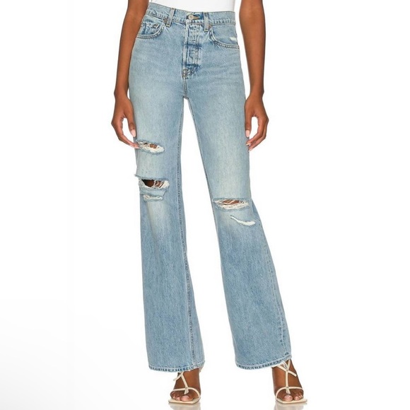 GRLFRND Brooklyn High Rise Straight IN LOST PALMS 25 - Picture 1 of 14